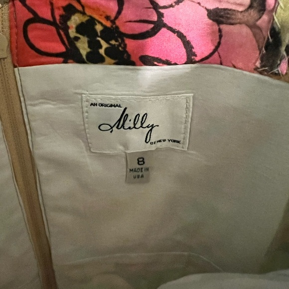 Milly Printed Knee-Length Dress Size Med/8 - Picture 9 of 10